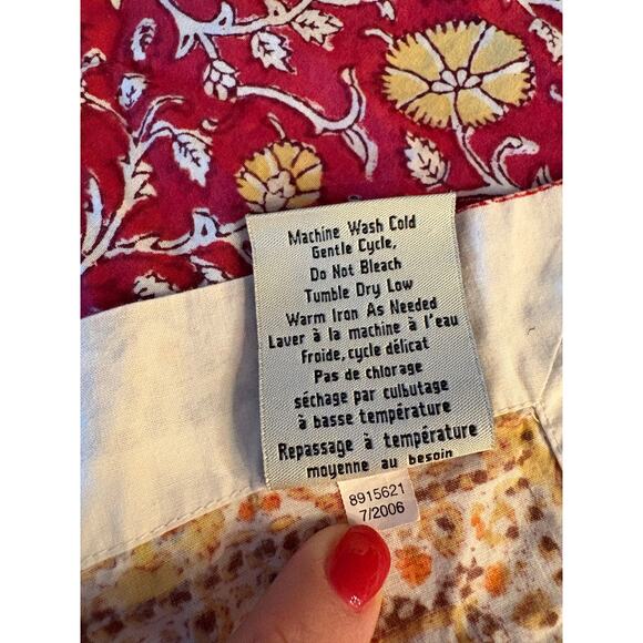 Pottery Barn Boho Tablecloth Rectangular Block Print Inspired 70" x 108" Cotton - Picture 4 of 4